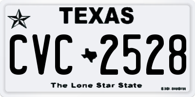 TX license plate CVC2528