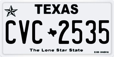 TX license plate CVC2535