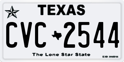 TX license plate CVC2544