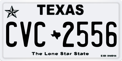 TX license plate CVC2556