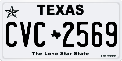 TX license plate CVC2569