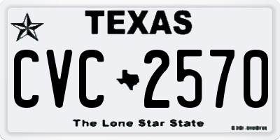 TX license plate CVC2570