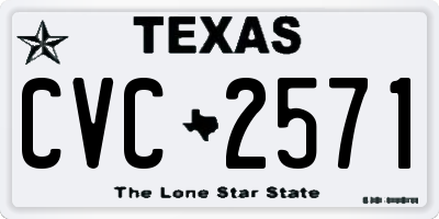 TX license plate CVC2571