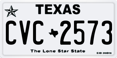 TX license plate CVC2573