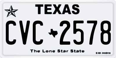 TX license plate CVC2578