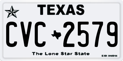 TX license plate CVC2579