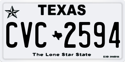 TX license plate CVC2594