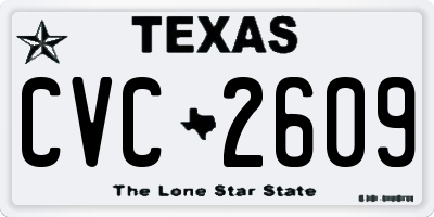 TX license plate CVC2609