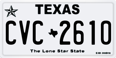 TX license plate CVC2610