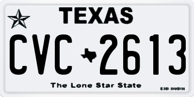 TX license plate CVC2613
