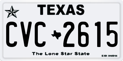 TX license plate CVC2615