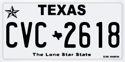 TX license plate CVC2618