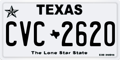 TX license plate CVC2620