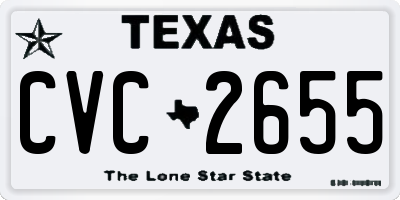 TX license plate CVC2655
