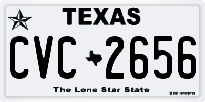 TX license plate CVC2656