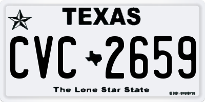 TX license plate CVC2659