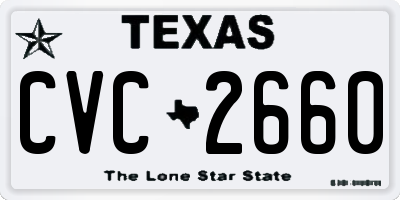 TX license plate CVC2660