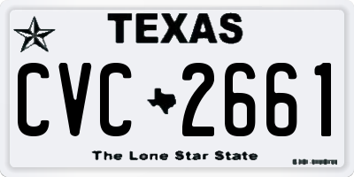 TX license plate CVC2661