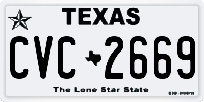 TX license plate CVC2669