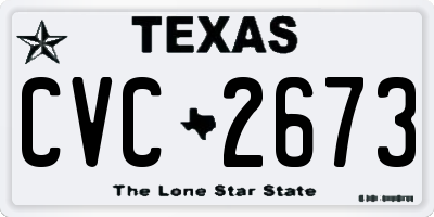 TX license plate CVC2673