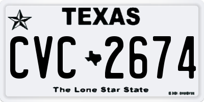 TX license plate CVC2674