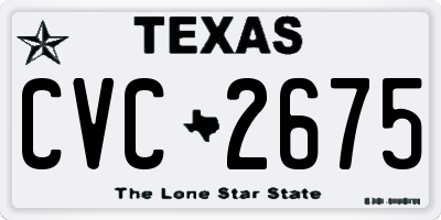 TX license plate CVC2675