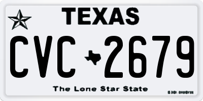 TX license plate CVC2679