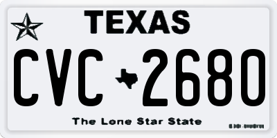 TX license plate CVC2680