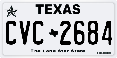 TX license plate CVC2684