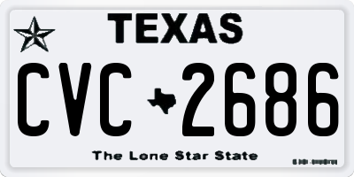 TX license plate CVC2686