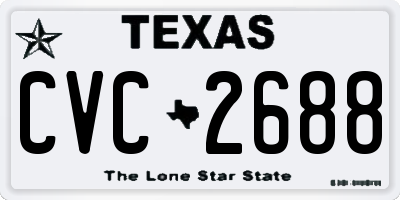 TX license plate CVC2688