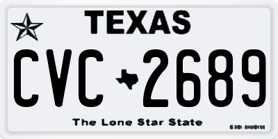 TX license plate CVC2689