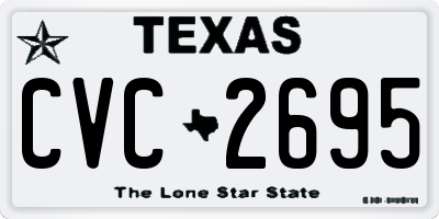 TX license plate CVC2695