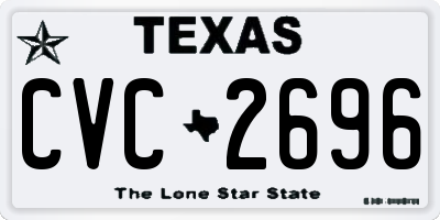 TX license plate CVC2696