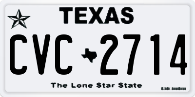TX license plate CVC2714