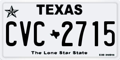 TX license plate CVC2715
