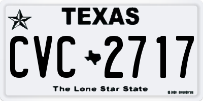 TX license plate CVC2717