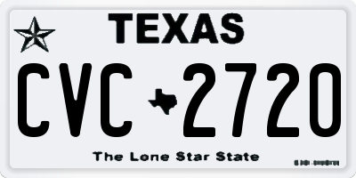 TX license plate CVC2720