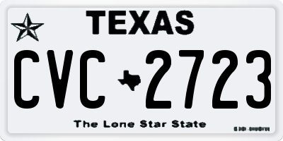 TX license plate CVC2723