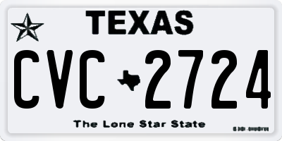 TX license plate CVC2724