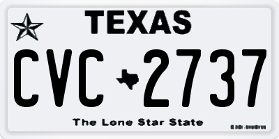 TX license plate CVC2737