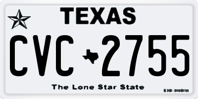 TX license plate CVC2755