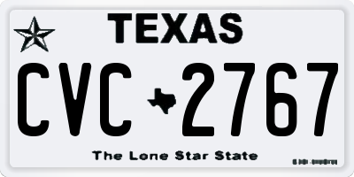 TX license plate CVC2767