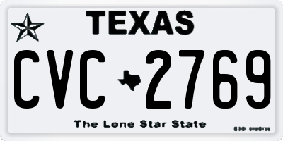 TX license plate CVC2769