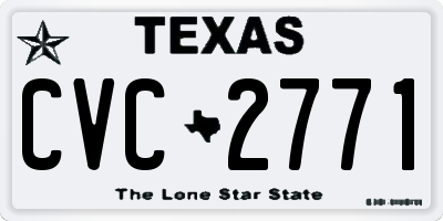 TX license plate CVC2771