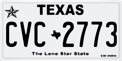 TX license plate CVC2773