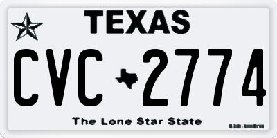 TX license plate CVC2774