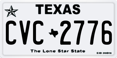 TX license plate CVC2776