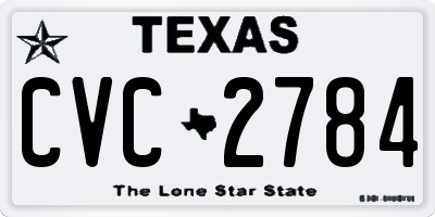 TX license plate CVC2784
