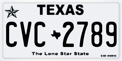 TX license plate CVC2789